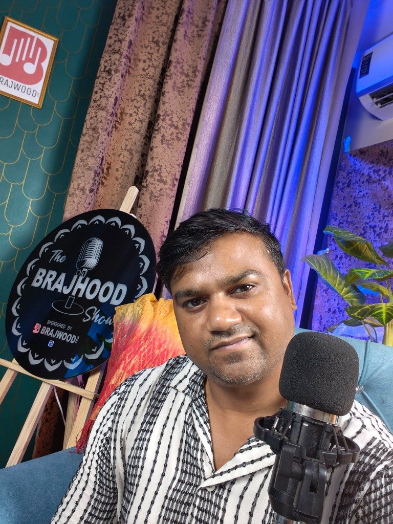 The Brajhood Show Host Desk - Condenser Microphone Setup