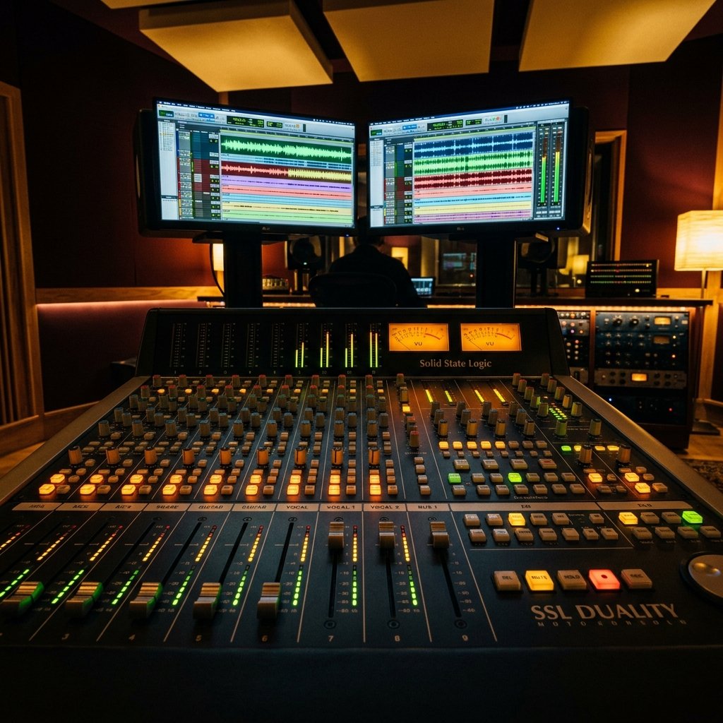 High-End Audio Mixing Console - Braj Records Studio