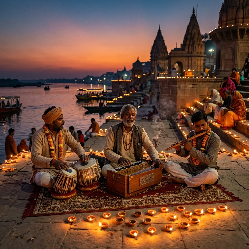 Traditional Braj Folk Musicians Performance on Yamuna Ghats - Braj Records
